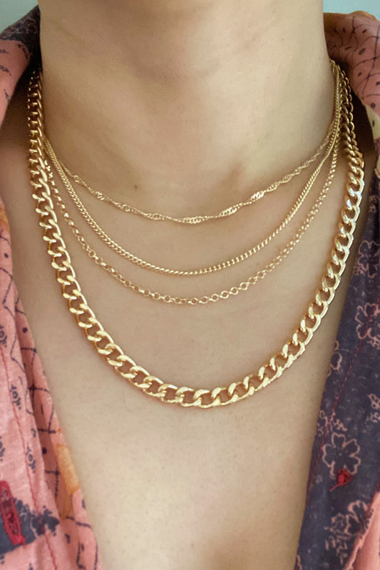 Quad Squad Chain Link Necklace