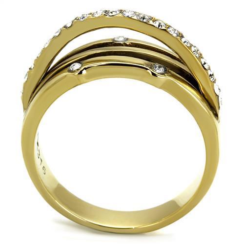 TK2611 - IP Gold(Ion Plating) Stainless Steel Ring with Top Grade