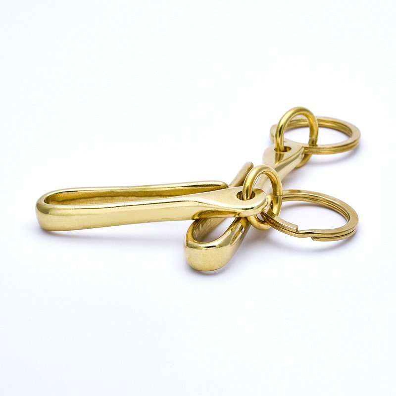 Personlized Brass Hook Keychain