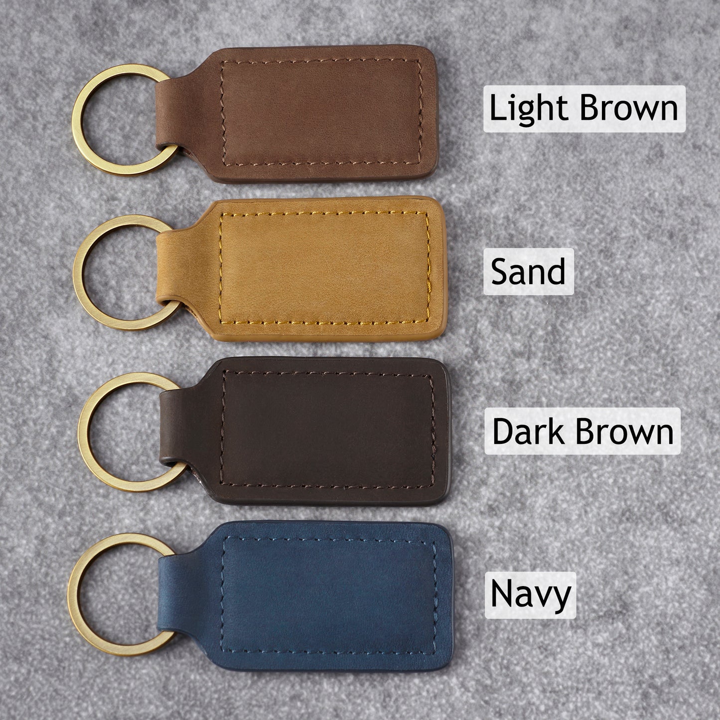 Mens Leather Keychains, Monogram Keychain, Personalized Keychain