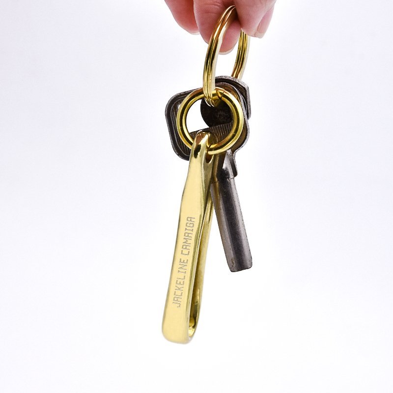 Personlized Brass Hook Keychain