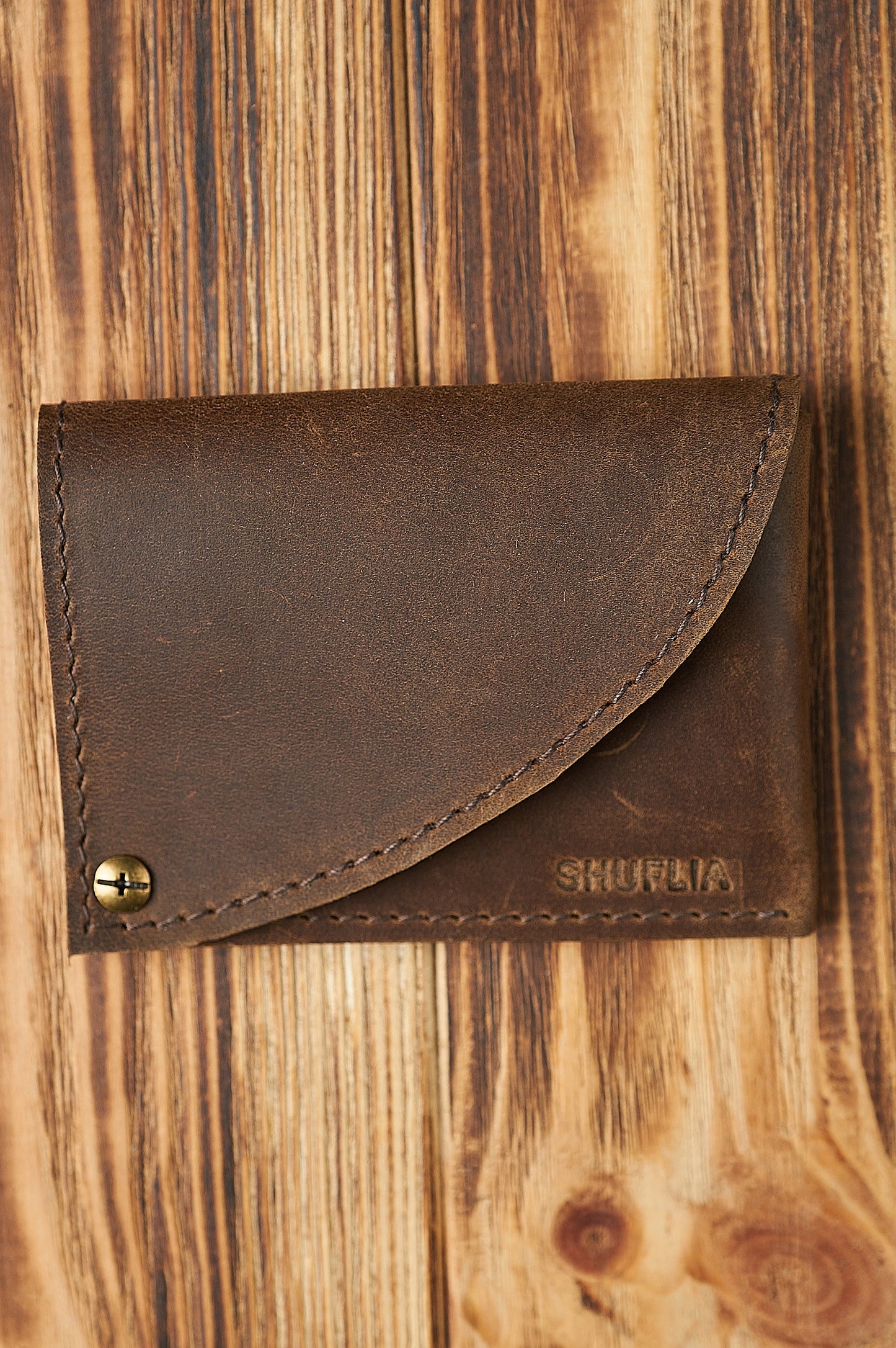 Personalized Credit Card and Business Card Holder, Small Leather Gift