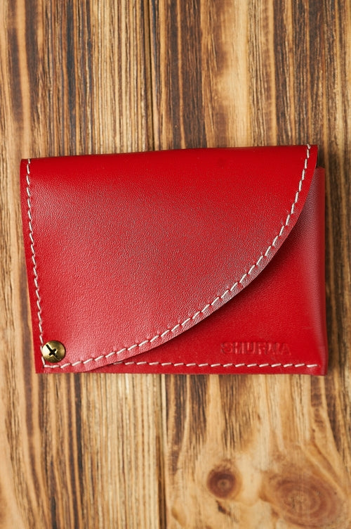 Personalized Credit Card and Business Card Holder, Small Leather Gift